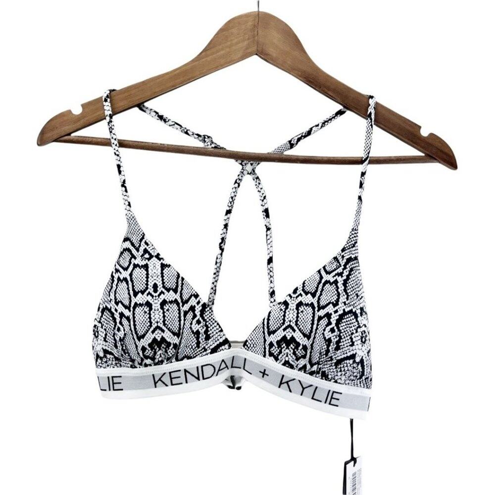 Kendall + Kylie Snakeskin Print Bikini Top Womens XLarge Swimsuit Summer Mobwife